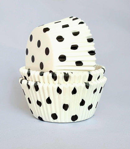 White and Black Polkadot Regular Cupcake Cases Cupcake Liners