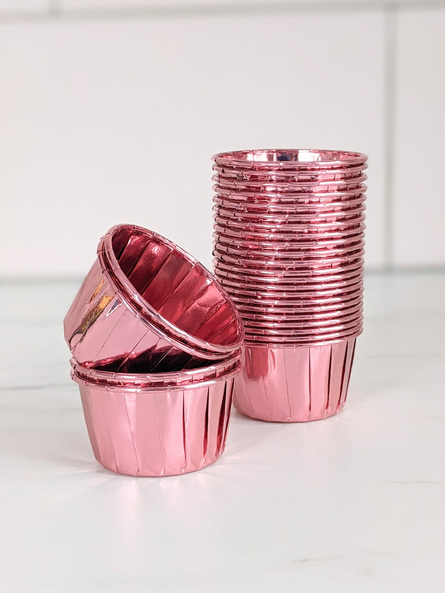 STANDARD Foil Cupcake Liners / Baking Cups – 50 ct ROSE GOLD