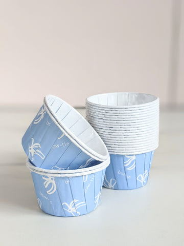 Baby Blue Bow Baking Cups