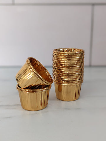 Mini Gold Metallic Baking Cups