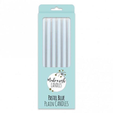 Make A Wish Tall Pastel Blue Candles (6 pack)