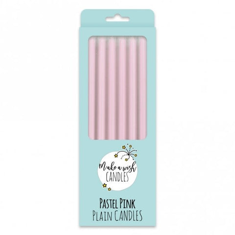 Make A Wish Tall Pastel Pink Candles (6 pack)