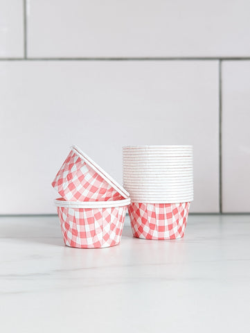 Red Gingham Baking Cups