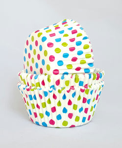 White and Polkadot Regular Cupcake Cases Cupcake Liners