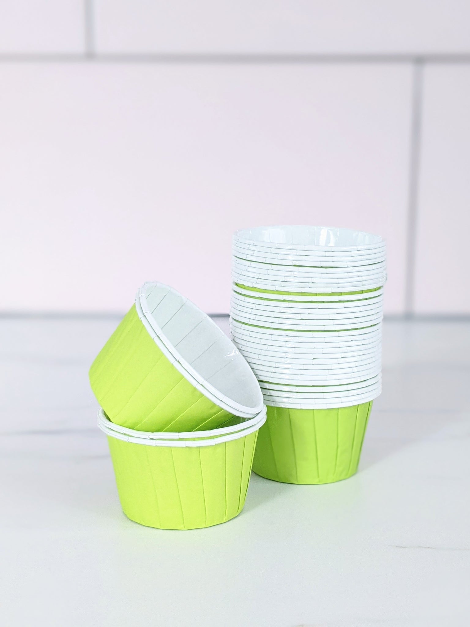 Lime Green Baking Cups