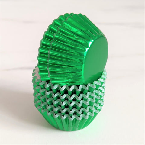 Green Foil Mini Cupcake Petit Four Cases Cupcake Liners