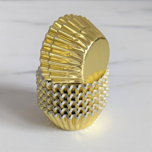 Gold Foil Mini Cupcake Petit Four Cases Cupcake Liners