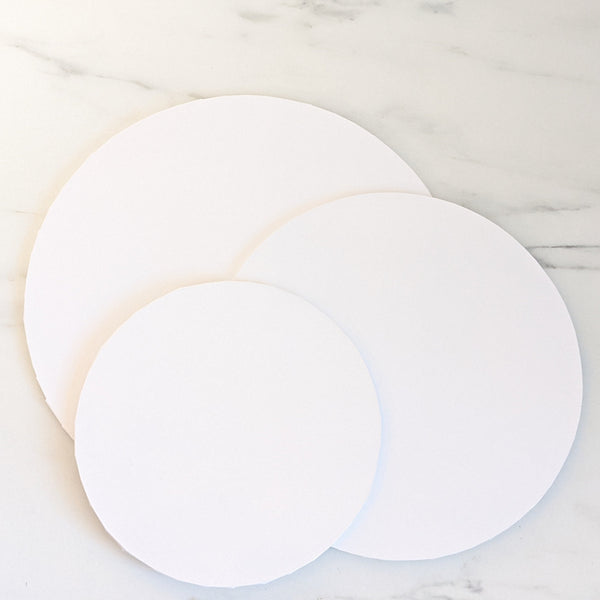 Round Matt White Masonite (MDF) 5mm Cake Boards