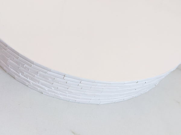 Round Gloss White Masonite (MDF) 5mm Cake Boards