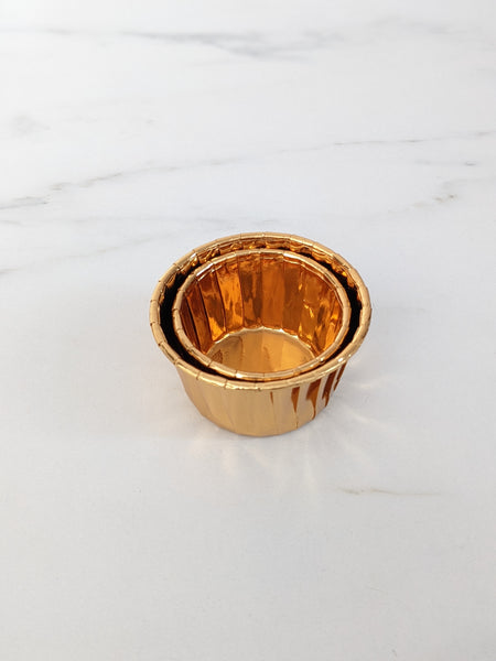 Mini Gold Metallic Baking Cups