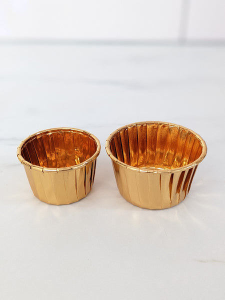 Mini Gold Metallic Baking Cups