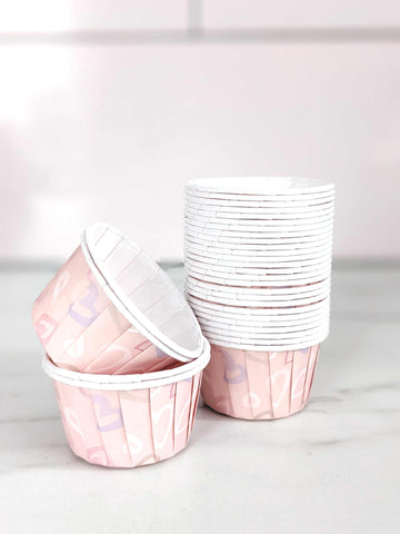 Pink Hearts Baking Cups