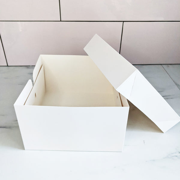 White Standard Square Cake Box (6" Tall)