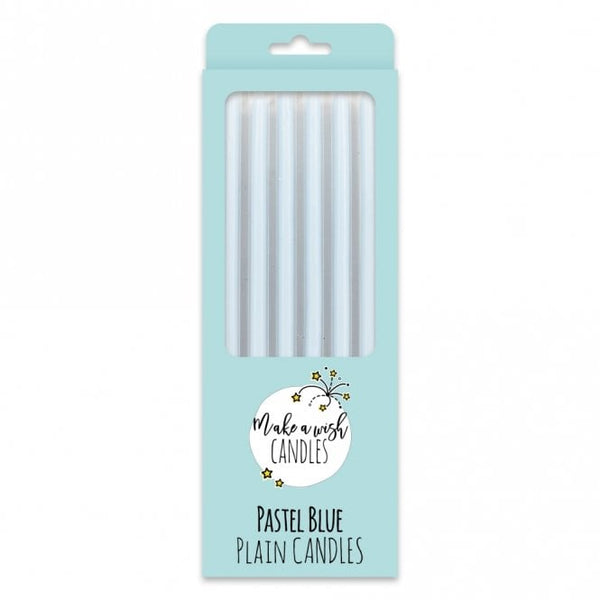 Make A Wish Tall Pastel Blue Candles (6 pack)