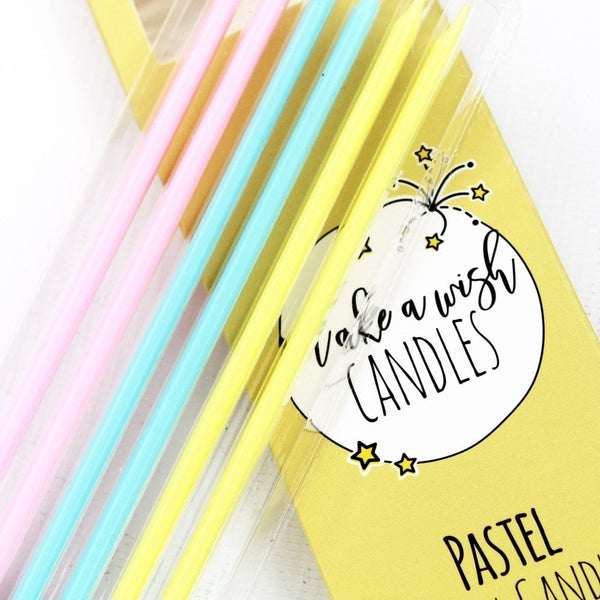 Make A Wish Tall Pastel Pencil Candles (6 pack)