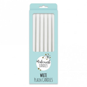 Make A Wish Tall White Candles (6 pack)